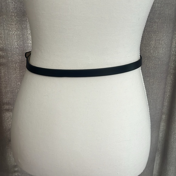 Leather and pony animal print skinny belt - Picture 3 of 4